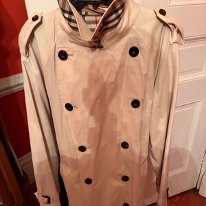 A Burberry Cream Color Trench Coat